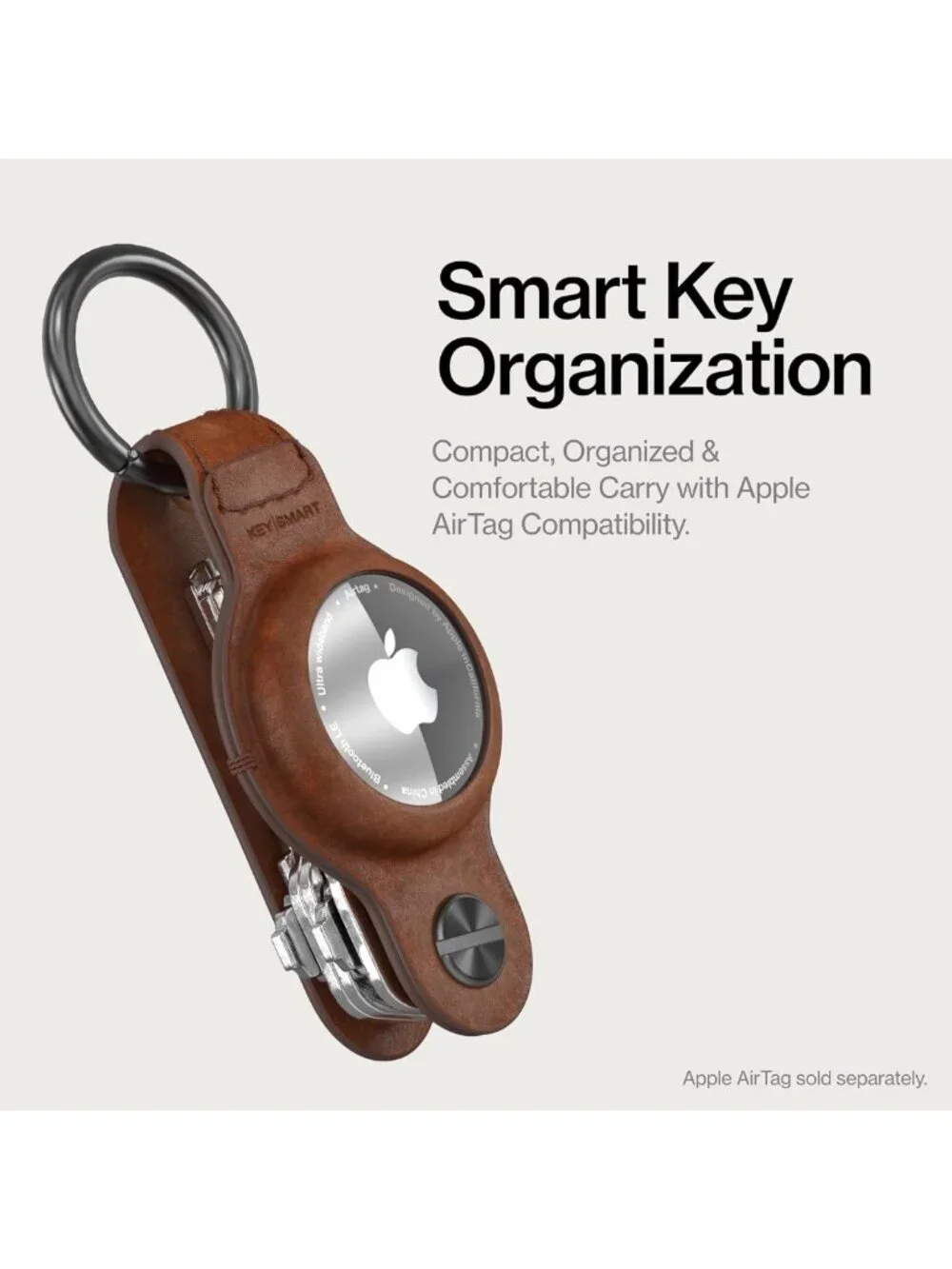 Premium Keychain Holder for Apple AirTag | 5-Key Organizer Keychain Accessory